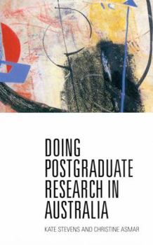 Paperback Doing Postgraduate Research in Australia Book