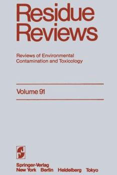 Paperback Residue Reviews: Reviews of Environmental Contamination and Toxicology Book