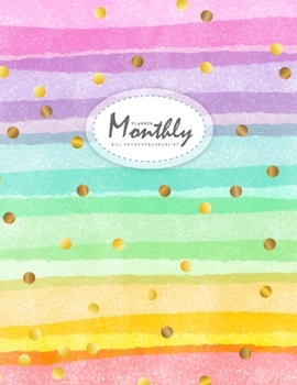 Monthly Bill Payment & Checklist: Expense Finance and Money Debt Tracker or Financial Bill Organizer (Planning Budgeting Record) Budget Expense Planner