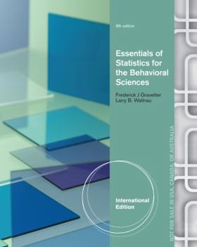 Paperback Essentials of Statistics for the Behavioral Sciences. Frederick J. Gravetter, Larry B. Wallnau Book