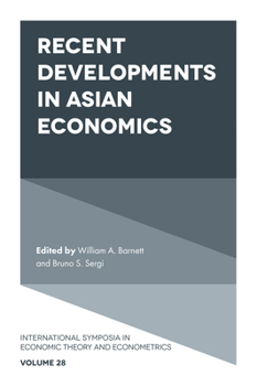 Hardcover Recent Developments in Asian Economics Book