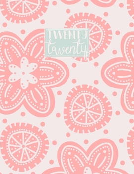 2020: A4 Diary Week on 2 Pages to View WO2P Journal | Horizontal Weekly Planner | Pink Folk Art Floral Flowers Pattern (A4 2020 Weekly Diaries)