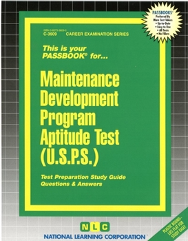 Spiral-bound Maintenance Development Program Aptitude Test: Passbooks Study Guide Book