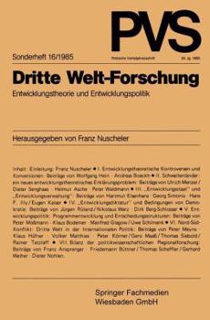 Paperback Dritte Welt-Forschung: Entwicklungstheorie Und Entwicklungspolitik [German] Book