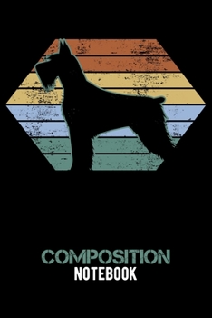 Composition Notebook: Sexy Sunset Schnauzer Lined Notebook Journal Diary 6x9