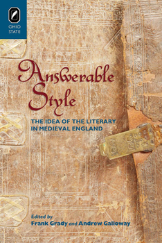 Paperback Answerable Style: The Idea of the Literary in Medieval England Book