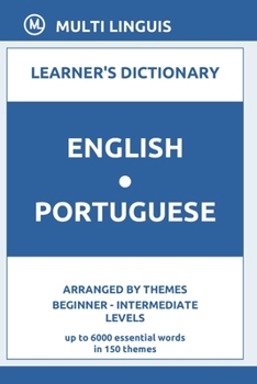 Paperback English-Portuguese Learner's Dictionary (Arranged by Themes, Beginner - Intermediate Levels) Book
