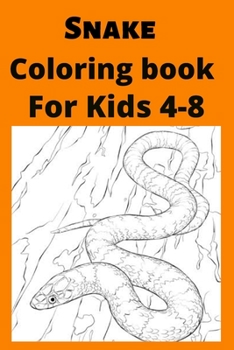 Paperback Snake Coloring book For Kids 4-8 [Large Print] Book