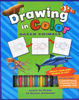 Paperback Ocean Animals (Drawing in Color series) Book