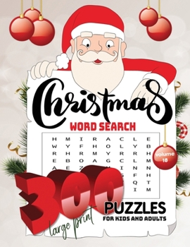 Paperback christmas word search 300 puzzles for kids and adults large print Volume18: Holiday Puzzle Book with Answers Large Print 192 pages, beautiful- time- c [Large Print] Book