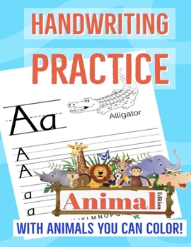 Paperback Handwriting Practice: Animal Edition Book