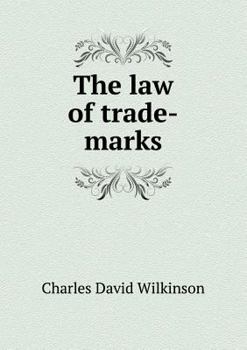 Paperback The law of trade-marks Book