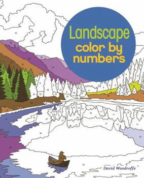 Paperback Landscape Color by Numbers Book