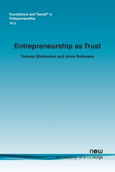 Paperback Entrepreneurship as Trust Book