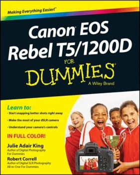 Paperback Canon EOS Rebel T5/1200D for Dummies Book