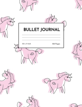 Bullet Journal: Cute Unicorn Dot Grid Notebook - Dotted Note Pad for Kids, Girls, Teens, Tweens, Women - Gifts for Birthday and Christmas | Creative Art 00546