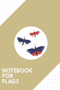 Notebook for Flags: Dotted Journal with USA butterflies   Design - Cool Gift for a friend or family who loves nature presents! | 6x9" | 180 White ... Brainstorming, Journaling or as a Diary