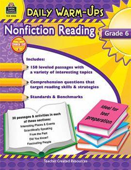 Paperback Daily Warm-Ups: Nonfiction Reading Grd 6 Book