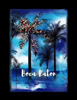 Paperback Boca Raton: Florida Christmas Notebook With Lined Wide Ruled Paper For Taking Notes. Stylish Tropical Travel Journal Diary 8.5 x 1 Book