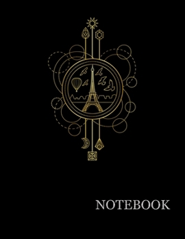 Paperback Brilliant Golden Paris Mandala Black Notebook- Brilliant Golden Paris Mandala Black Notebook Grid Sturdy High Quality Premium White Paper 8.5x11 100 p Book