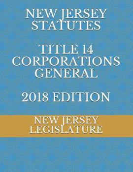 Paperback New Jersey Statutes Title 14 Corporations General 2018 Edition Book