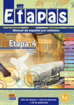 Hardcover Etapas Level 4 Fotos - Libro del Alumno/Ejercicios + CD [Spanish] Book