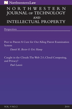 Paperback Northwestern Journal of Technology & Intellectual Property v9.2 Book