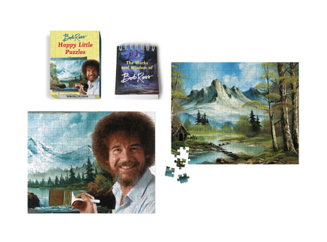 Paperback Bob Ross: Happy Little Puzzles Book