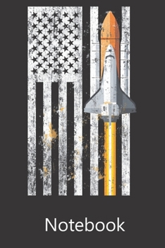 Paperback Space rocket American Flag: Blank Lined Notebook, Composition Book for School Planner Diary Writing Notes, Taking Notes, Recipes, Sketching, Writi Book