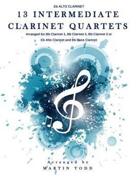 Paperback 13 Intermediate Clarinet Quartets - Eb Alto Clarinet Book