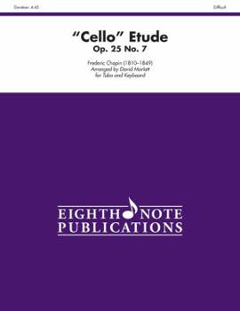 Paperback Cello Etude, Op. 25, No. 7: Tuba & Keyboard, Part(s) Book
