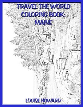 Paperback Travel the World coloring book: Maine Book
