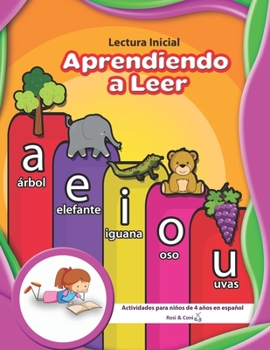 Paperback Lectura Inicial Aprendiendo a Leer Actividades para niños de 4 años en español [Spanish] Book