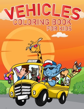 Paperback Vehicles Coloring Book For Kids Book