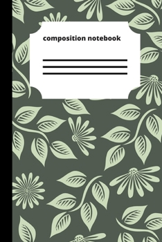 Paperback composition notebook: leaves cover notebook..lined leaves notebook Book