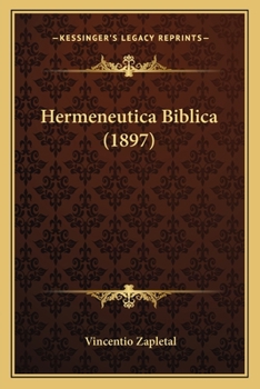 Paperback Hermeneutica Biblica (1897) [Latin] Book