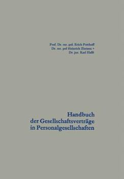 Paperback Handbuch Der Gesellschaftsverträge in Personalgesellschaften [German] Book