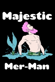 Paperback Majestic Mer Man: College Ruled Notebook Book