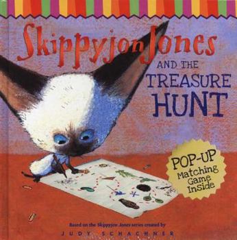 Hardcover Skippyjon Jones and the Treasure Hunt [With Pop-Up Matching Game] Book