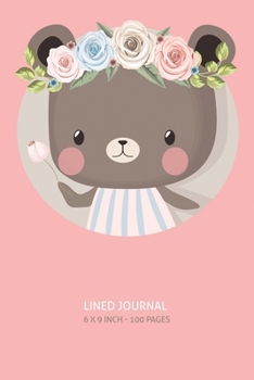 Cute Bear Lined Journal: 100 Page Lined Journal - 6x9 inch (Elitic Journals)