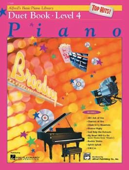 Paperback Alfred's Basic Piano Library Top Hits! Duet Book, Bk 4 Book