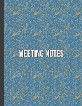 Meeting Notes: Detailed meeting notes journal for recording meeting minutes with detailed sections to keep track of attendees and action items. Cover(21)