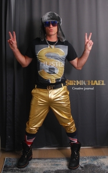 Paperback Sir Michael gold hustle Bling portrait Blank Creative JournalNote Book: Sir Michael Bling Blank Creative JournalNote Book