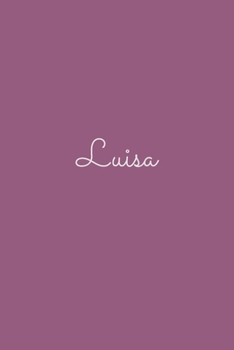 Luisa: notebook with the name on the cover, elegant, discreet, official notebook for notes, dot grid notebook,
