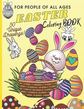 Paperback Easter Coloring Book: 50 Unique Drawings. For People of All Ages: Easter Coloring Book