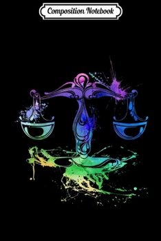 Paperback Composition Notebook: Colorful Libra Zodiac Journal/Notebook Blank Lined Ruled 6x9 100 Pages Book