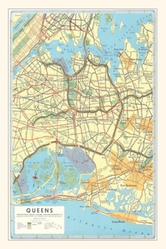 Paperback Vintage Journal Map of Queens, New York Book