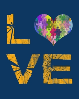 Love: Autism Awareness Gift 2020 Monthly Planner 8" x 10" 110 pages