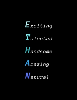 Ethan: Inspiring composition notebook gift for boy, son or man | Name personalised present | Elegant wide ruled paper | Standard size perfect for school, college or university