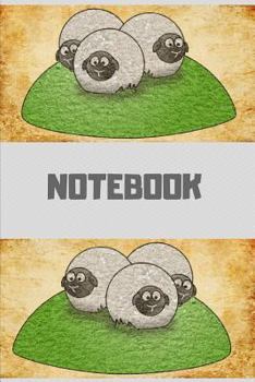 Paperback Notebook: Vintage Sheep Field Book